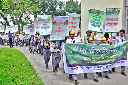 দিনাজপুরে বিশ্ব পরিবেশ দিবসে র‌্যালি 