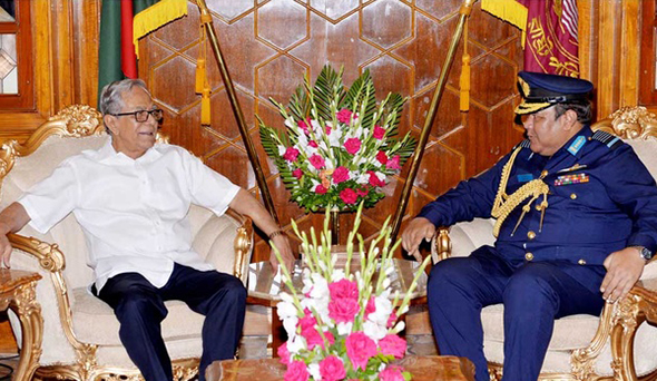 রাষ্ট্রপতির সঙ্গে বিমান বাহিনী প্রধানের বিদায়ী সাক্ষাৎ