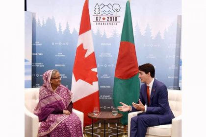কানাডায় ট্রুডোর সঙ্গে শেখ হাসিনার বৈঠক