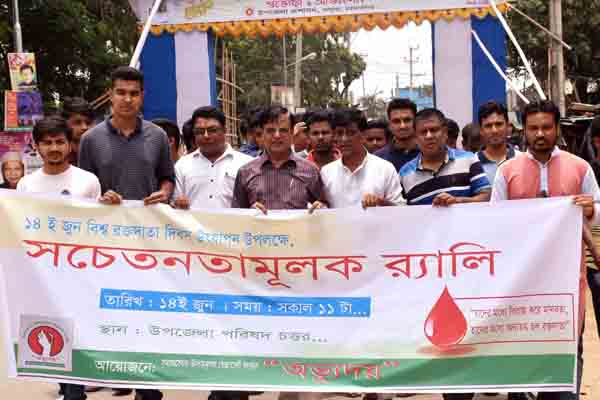 ভালুকায় বিশ্ব রক্তদাতা দিবস উদযাপন