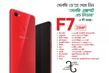 যা আছে সেলফি এক্সপার্ট অপো এফ৭-এ  