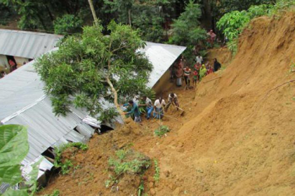 বান্দরবানে ভারী বর্ষণে পাহাড় ধসে নারীর মৃত্যু