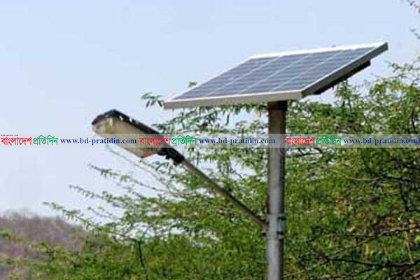 সৌর বিদ্যুতে আলোকিত চিরিরবন্দর