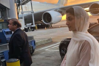 দেশে ফিরেই নওয়াজ ও মরিয়ম গ্রেফতার