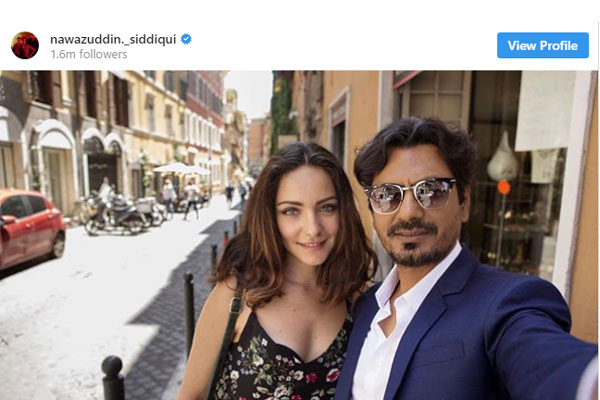 নওয়াজের সঙ্গে বিদেশিনী, ক্যাপশন ঘিরে রহস্য!