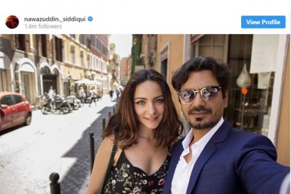 নওয়াজের সঙ্গে বিদেশিনী, ক্যাপশন ঘিরে রহস্য!