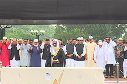 জাতীয় সংসদের দক্ষিণ প্লাজায় এমপি সুজার জানাজা অনুষ্ঠিত
