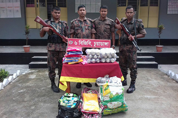 দর্শনায় সাত লাখ টাকার ভারতীয় মালামাল জব্দ