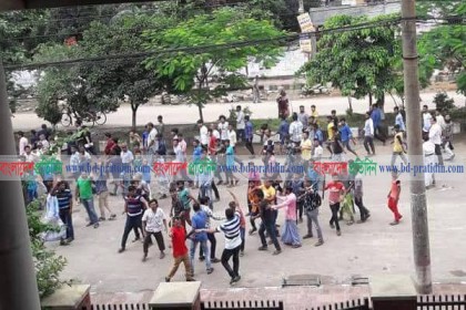 আফতাব নগরে শিক্ষার্থীদের সঙ্গে শ্রমিক লীগের ধাওয়া-পাল্টা ধাওয়া
