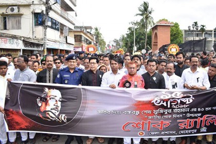 নানা কর্মসূচিতে মেহেরপুরে শোক দিবস পালন