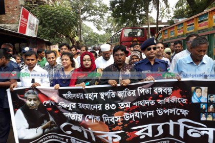 কলারোয়ায় যথাযোগ্য মর্যাদায় শোক দিবস পালিত
