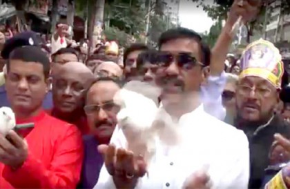 জন্মাষ্টমী উদ্বোধন করলেন শামীম ওসমান