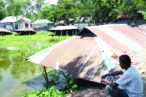 ভেসে যাচ্ছে আবাদি জমি বসতভিটা