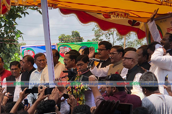 নৌকায় ভোট দিলে শতভাগ উন্নয়ন ও ঘরে ঘরে বিদ্যুৎ : ওবায়দুল কাদের