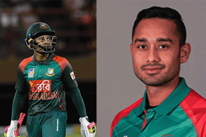 মুশফিক-মিথুনের জুটিতে প্রতিরোধ গড়ছে বাংলাদেশ