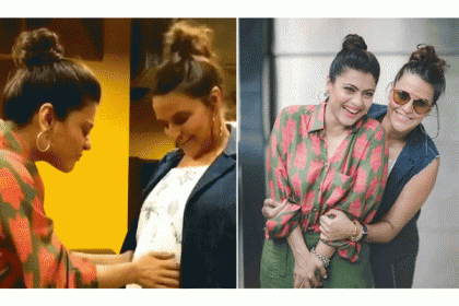 নেহার 'বেবি বাম্প' নিয়ে কাজলের খেলা, ভিডিও ভাইরাল