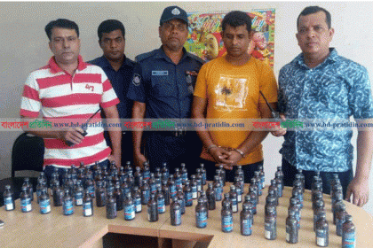 বগুড়ায় ১শ বোতল ফেন্সিডিলসহ যুবক গ্রেফতার