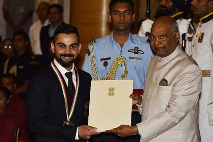 খেলরত্ম অ্যাওয়ার্ড পেলেন কোহলি