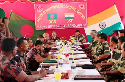 মেহেরপুরে বিজিবি-বিএসএফ’র পতাকা বৈঠক