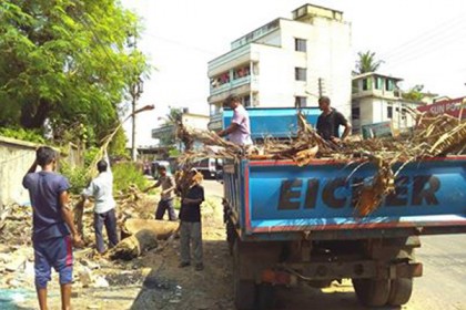 রাঙামাটি জেলা প্রশাসনের অবৈধ স্থাপনা উচ্ছেদ অভিযান 

