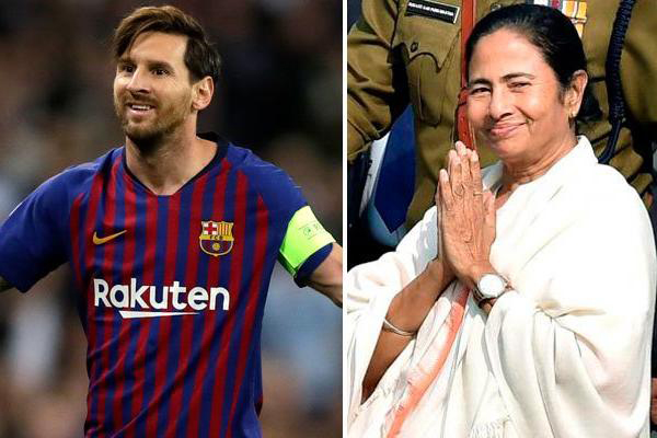 বার্সেলোনা থেকে মমতার জন্য জার্সি পাঠালেন মেসি