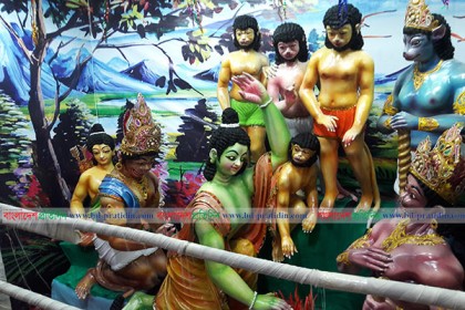 ৭০১ প্রতিমা নিয়ে বাগেরহাটে সবচেয়ে বড় পূজামণ্ডপ