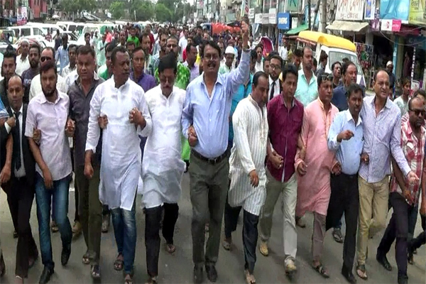 সুনামগঞ্জে বিএনপির বিক্ষোভ