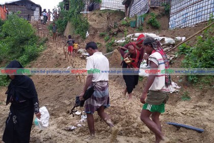 ঘূর্ণিঝড় তিতলি; টানা বৃষ্টিতে রোহিঙ্গা ক্যাম্পে দুর্ভোগ চরমে