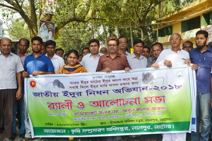 লালপুরে জাতীয় ইঁদুর নিধন অভিযান দিবস পালিত 