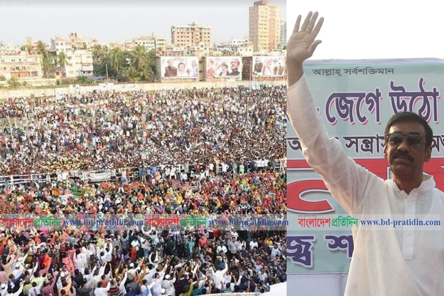 লাখো জনতাকে শপথ বাক্য পাঠ করালেন শামীম ওসমান