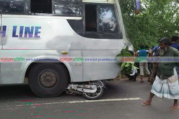চুয়াডাঙ্গায় বাসের সঙ্গে সংঘর্ষে মোটরসাইকেল চালক নিহত