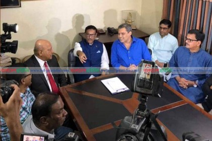 ওবায়দুল কাদেরের সঙ্গে বিকল্পধারা প্রতিনিধি দলের বৈঠক