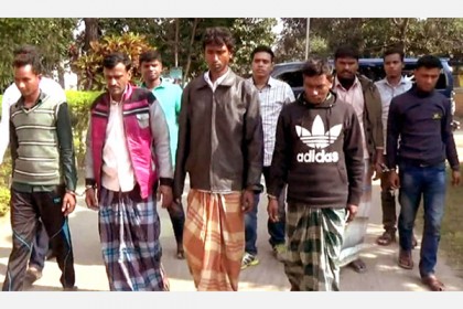 নাটোরে ডাকাতির প্রস্তুতিকালে ৬ ডাকাত আটক
