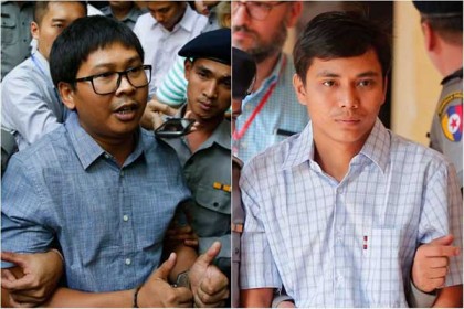 মিয়ানমারে বন্দি রয়টার্সের দুই সাংবাদিক পুরস্কৃত