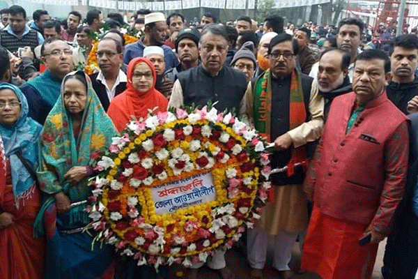 মৌলভীবাজারে বিজয় দিবসে শহীদদের প্রতি শ্রদ্ধা