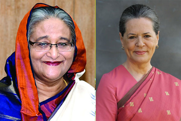 শেখ হাসিনাকে অভিনন্দন সোনিয়া গান্ধীর