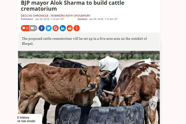 ভারতে এবার গরুর জন্য শ্মশান
