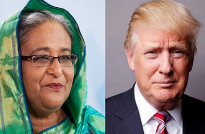 প্রধানমন্ত্রী শেখ হাসিনাকে ট্রাম্পের অভিনন্দন