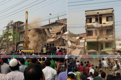 আজও বুড়িগঙ্গা পাড়ে অবৈধ স্থাপনা উচ্ছেদ অভিযান