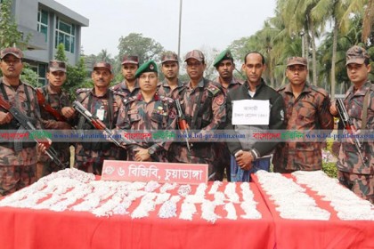 চুয়াডাঙ্গার ৪৫ কেজি রুপার গহনাসহ পাচারকারী আটক