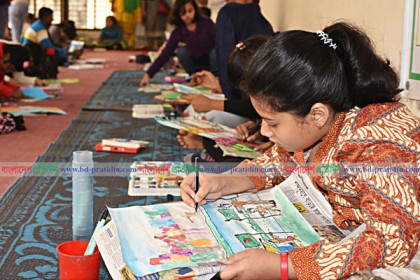 দিনাজপুরে শিশুদের চিত্রাংকন প্রতিযোগিতা অনুষ্ঠিত