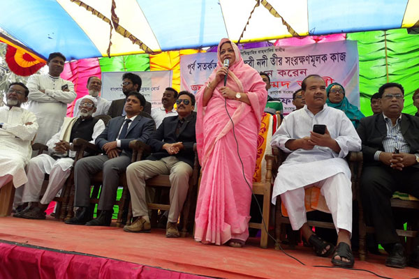 ভাঙনের কবল থেকে মেঘনা নদীর তীর সংরক্ষণ প্রকল্প উদ্বোধন