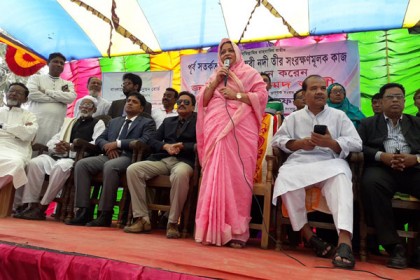 ভাঙনের কবল থেকে মেঘনা নদীর তীর সংরক্ষণ প্রকল্প উদ্বোধন