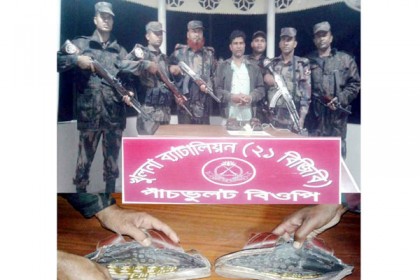 বেনাপোলে ১৪টি সোনার বারসহ পাচারকারী গ্রেফতার