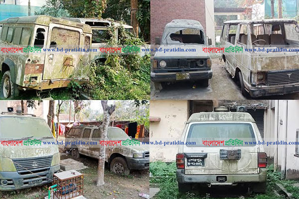 ধ্বংসের মুখে শেরপুর স্বাস্থ্য বিভাগের কোটি টাকার যানবাহন