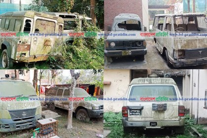 ধ্বংসের মুখে শেরপুর স্বাস্থ্য বিভাগের কোটি টাকার যানবাহন