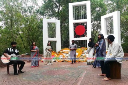 ৫টি ভিন্ন ভাষায় একুশে ফেব্রুয়ারির গান গাইলো শাবি শিক্ষার্থীরা