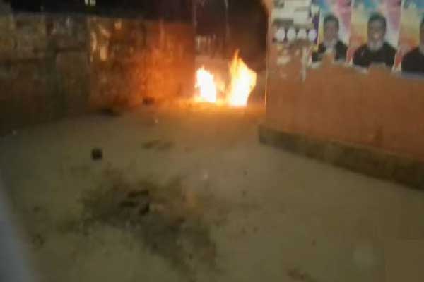 জুরাইনে গ্যাস লাইনের লিকেজ থেকে আগুন