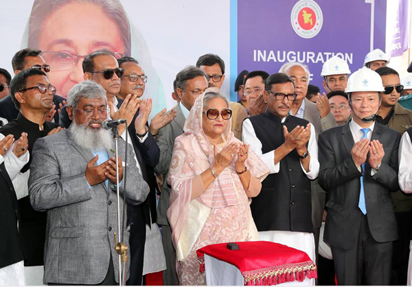 বঙ্গবন্ধু টানেল ও এলিভেটেড এক্সপ্রেসওয়ের নির্মাণকাজ উদ্বোধন করলেন প্রধানমন্ত্রী