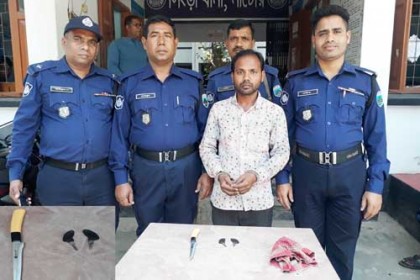 সিংড়ায় দেশীয় অস্ত্রসহ ডাকাতদলের সদস্য আটক, অটোরিকশা উদ্ধার